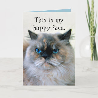 Happy Birthday Humour Himalayan Persian Cat Card