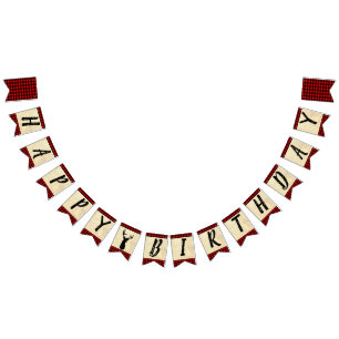 Happy Birthday Hunting Theme Bunting Flags