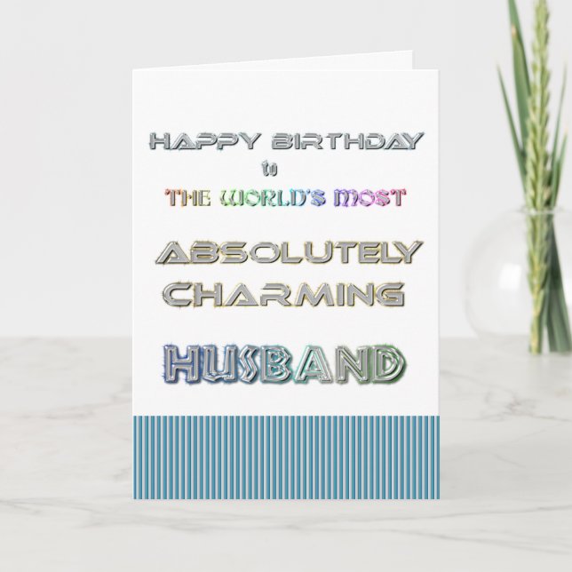 Happy Birthday Husband Card (Front)