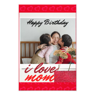 Happy birthday, I love mom.    Photo Print
