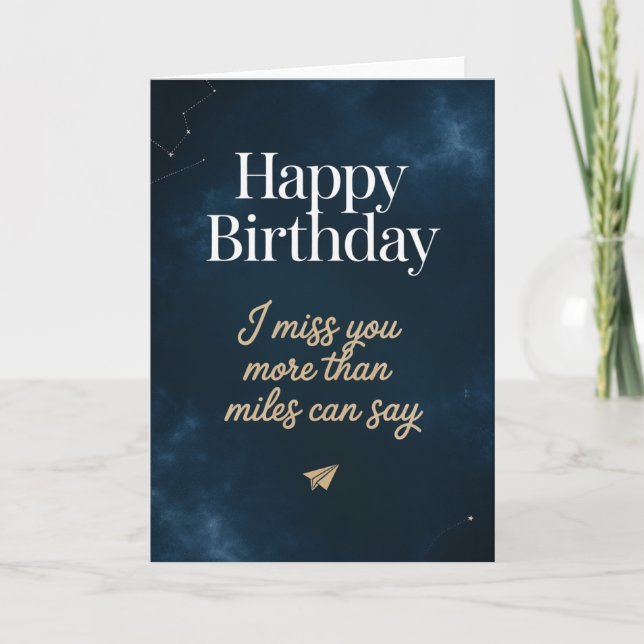 happy birthday i miss you card (Front)