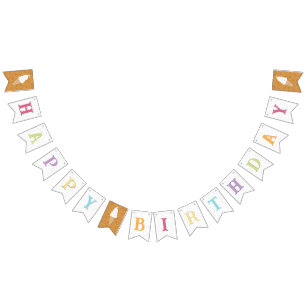 Happy Birthday - Ice Cream Bunting Flags