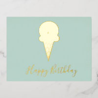 Happy Birthday Ice-Cream Cone Foil Birthday 