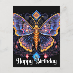 Happy Birthday Imaginative Butterfly Design Holiday Postcard