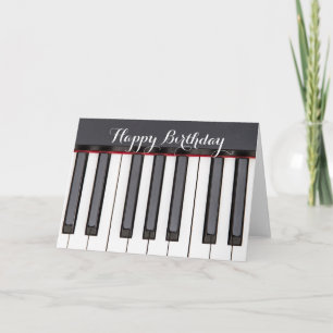 Happy Birthday in Black and White Card