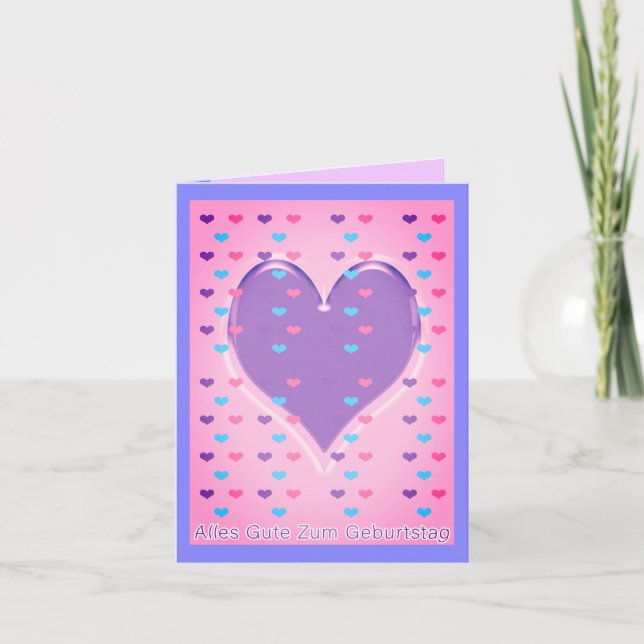 Happy Birthday in German Folded Greeting Card (Front)