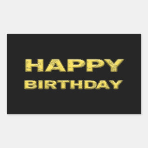 Happy Birthday in golden letters! Sticker