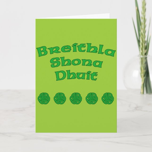 Happy Birthday In Irish Card (Front)
