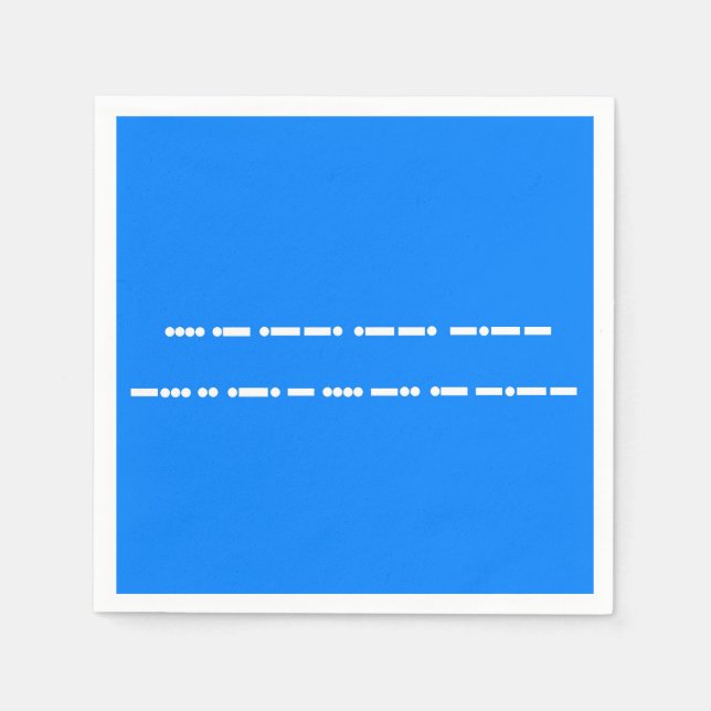 Happy Birthday in Morse Code Napkin (Front)