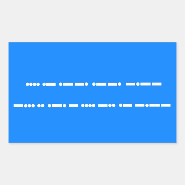 Happy Birthday in Morse Code Sticker (Front)