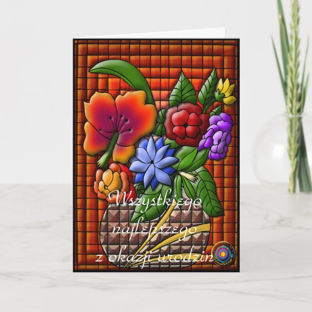 Happy Birthday in Polish Card (Front)