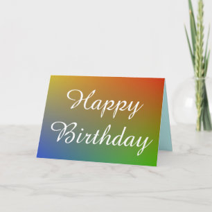 Happy Birthday in rainbow texture Card
