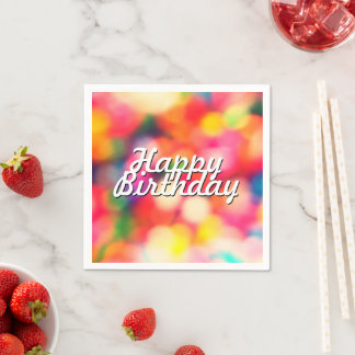 Happy Birthday in Sprinkles Napkin