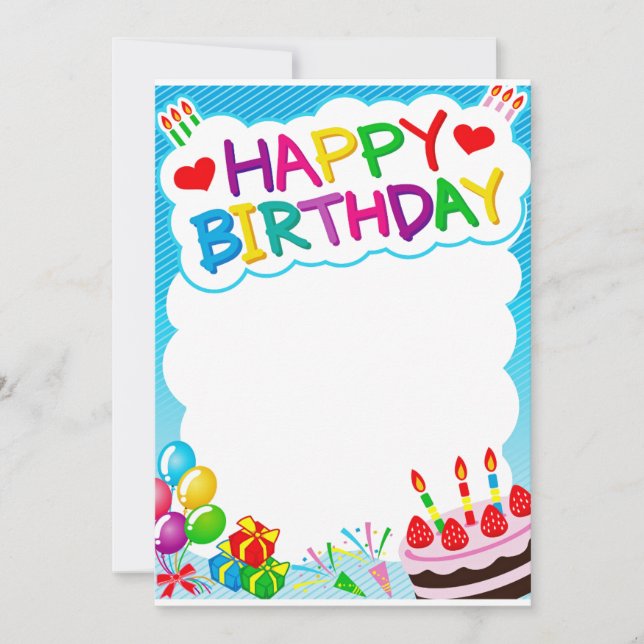 Happy Birthday Invitation (Front)