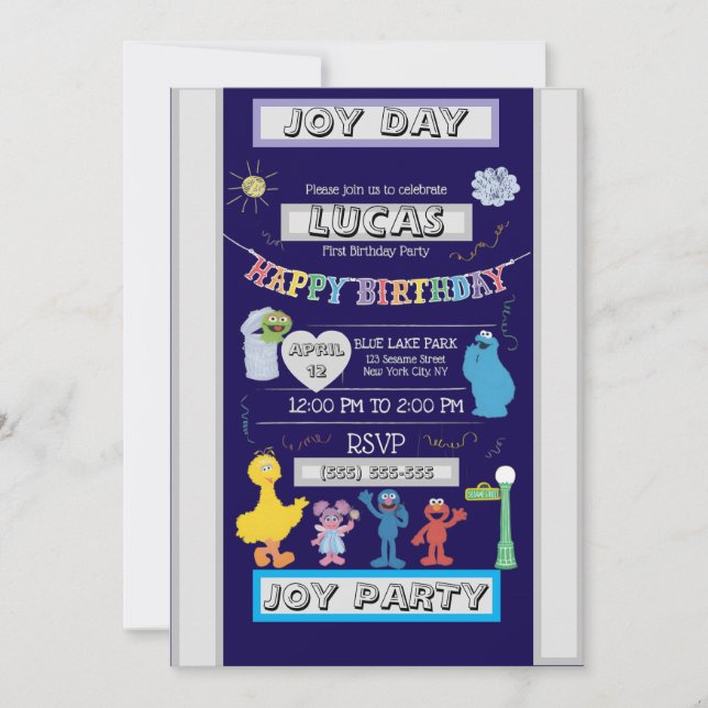 happy birthday Invitation (Front)