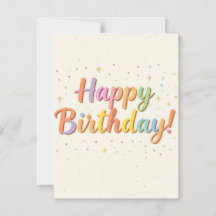 Happy Birthday Invitation Card