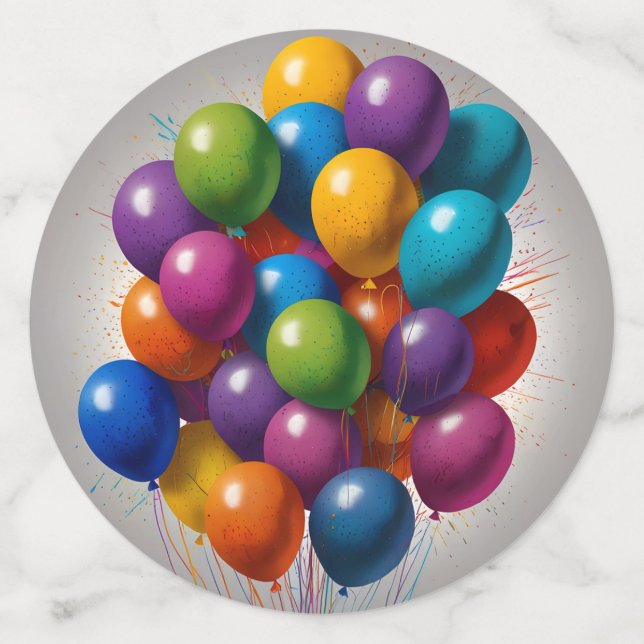 Happy Birthday Invite  Confetti (Large Back)