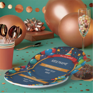 Happy Birthday Invite  Paper Plate