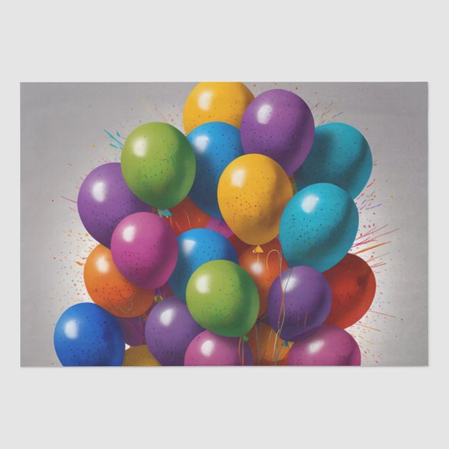 Happy Birthday Invite  Tissue Paper (Front)