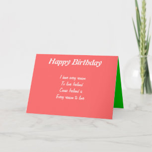 happy birthday ireland card