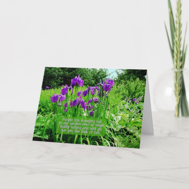 Happy Birthday-Iris Garden Card (Front)