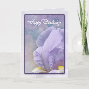 Happy Birthday Iris Greeting Card