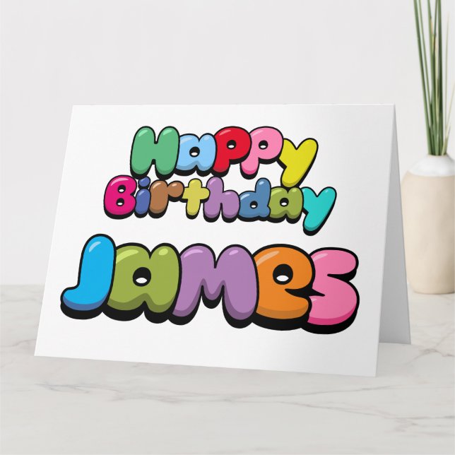 Happy Birthday James Card (Front)