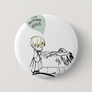happy birthday jesus 2 inch round button