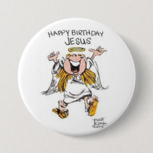 happy birthday Jesus button