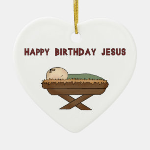 Happy BIrthday Jesus Ceramic Ornament