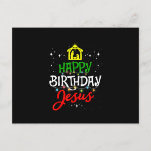 Happy Birthday Jesus Christmas Pajama Holiday Xmas Postcard