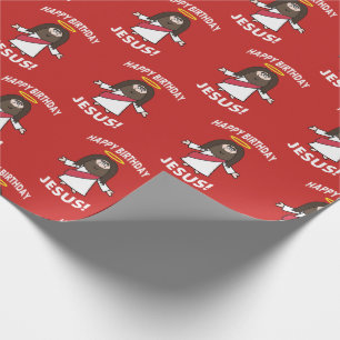 Happy Birthday Jesus Christmas Xmas Wrapping Paper