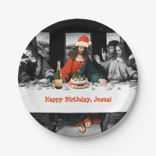 Happy Birthday, Jesus! Funny Christmas Paper Plate