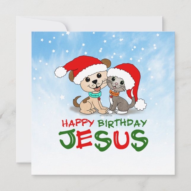 Happy Birthday Jesus Holiday Card (Front)