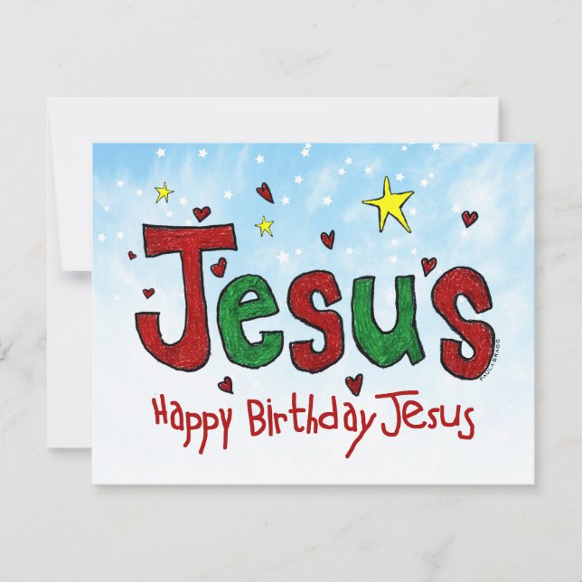 Happy Birthday Jesus Holiday Card (Front)