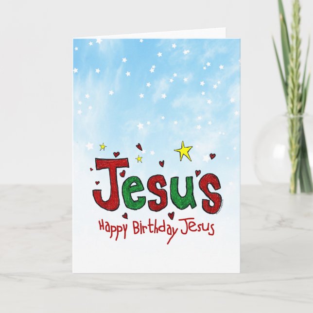 Happy Birthday Jesus Holiday Card (Front)