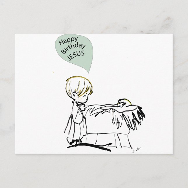happy birthday jesus postcard (Front)