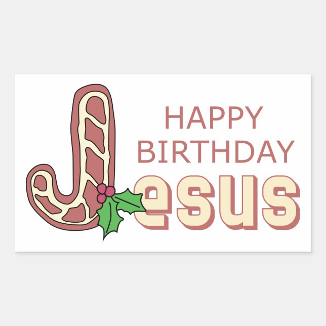 Happy Birthday Jesus Sticker (Front)