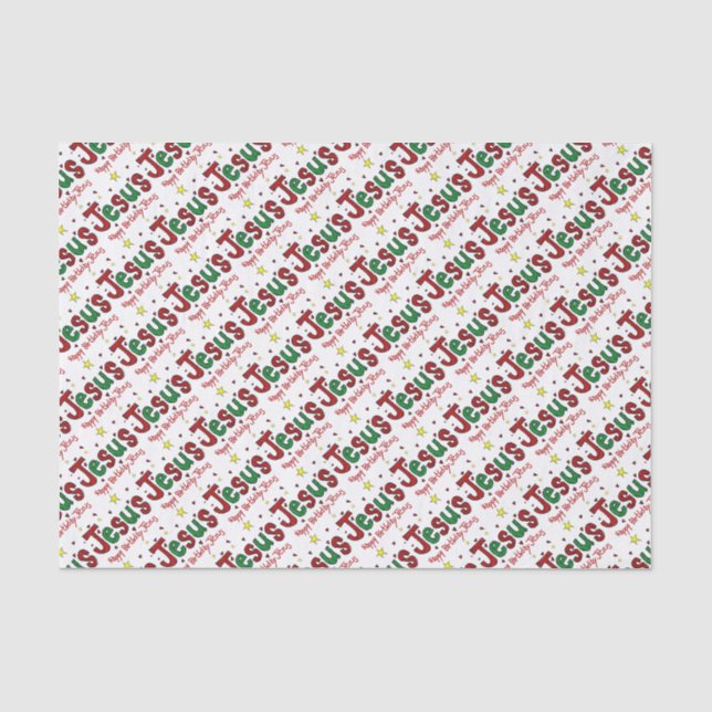 Happy Birthday Jesus Tissue Paper (Front)