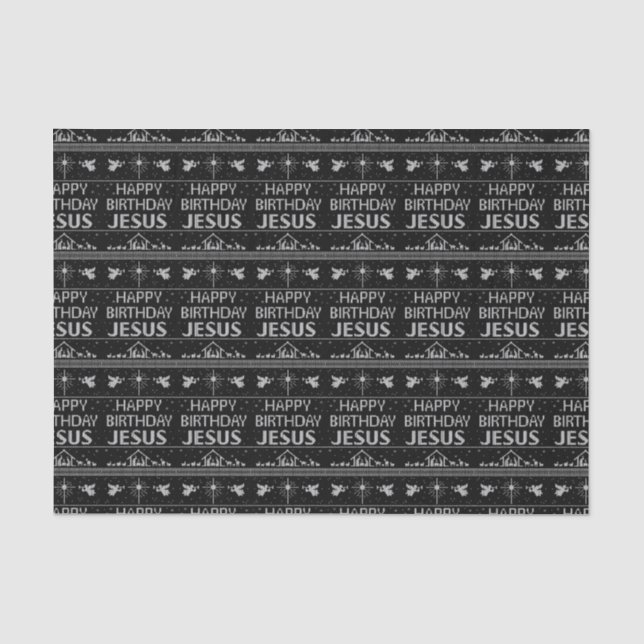 Happy Birthday Jesus UCS Christian Religious Tissue Paper (Front)