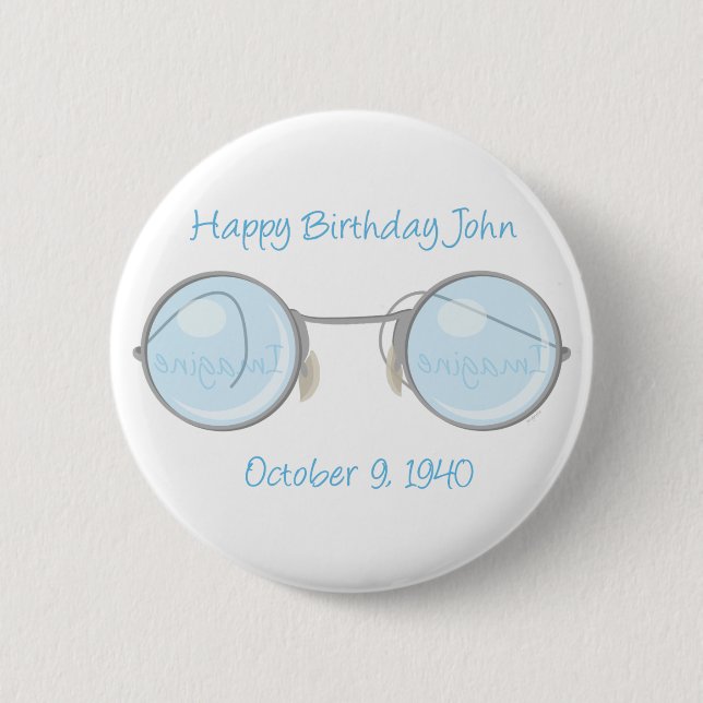 Happy Birthday John 2 Inch Round Button (Front)