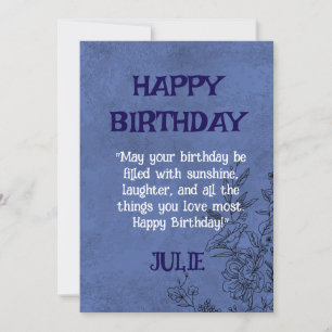 HAPPY BIRTHDAY JULIE INVITATION