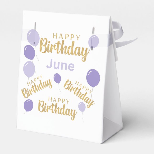 Happy birthday June birthdays Favour Box (Back Side)