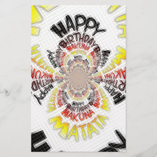 Happy Birthday just Hakuna Matata Gifts Design Art