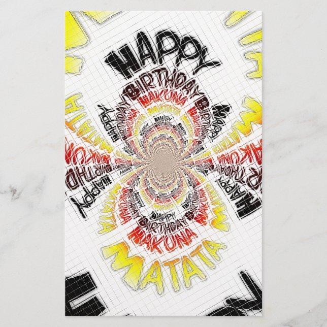 Happy Birthday just Hakuna Matata Gifts Design Art (Front)