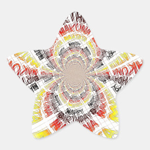 Happy Birthday just Hakuna Matata Gifts Design Art Star Sticker