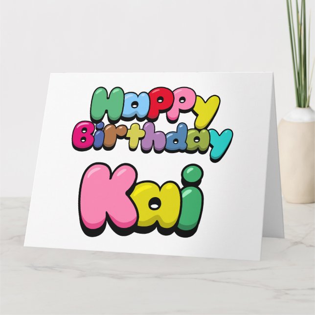 Happy Birthday Kai Card (Front)