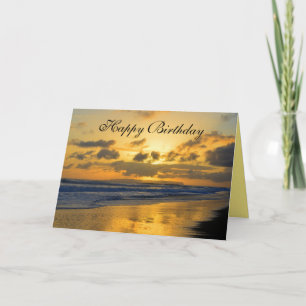 Happy Birthday, Kauai Beach Sunset Card