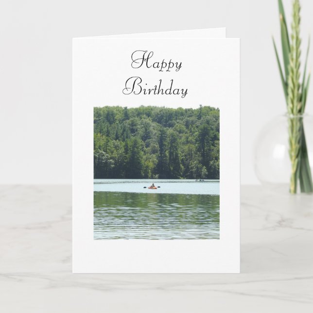 Happy Birthday | Kayaking Photo Card (Front)