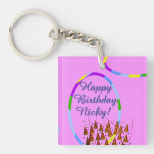 Happy Birthday Keychain